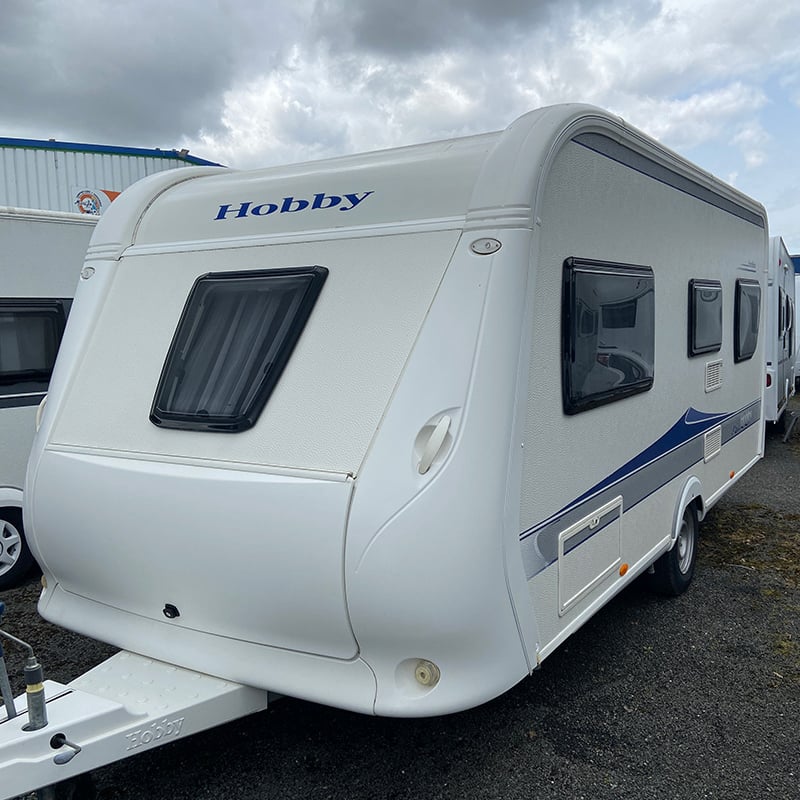 Caravane Hobby 495 uf profil avant gauche